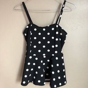 Polka dot spaghetti strap